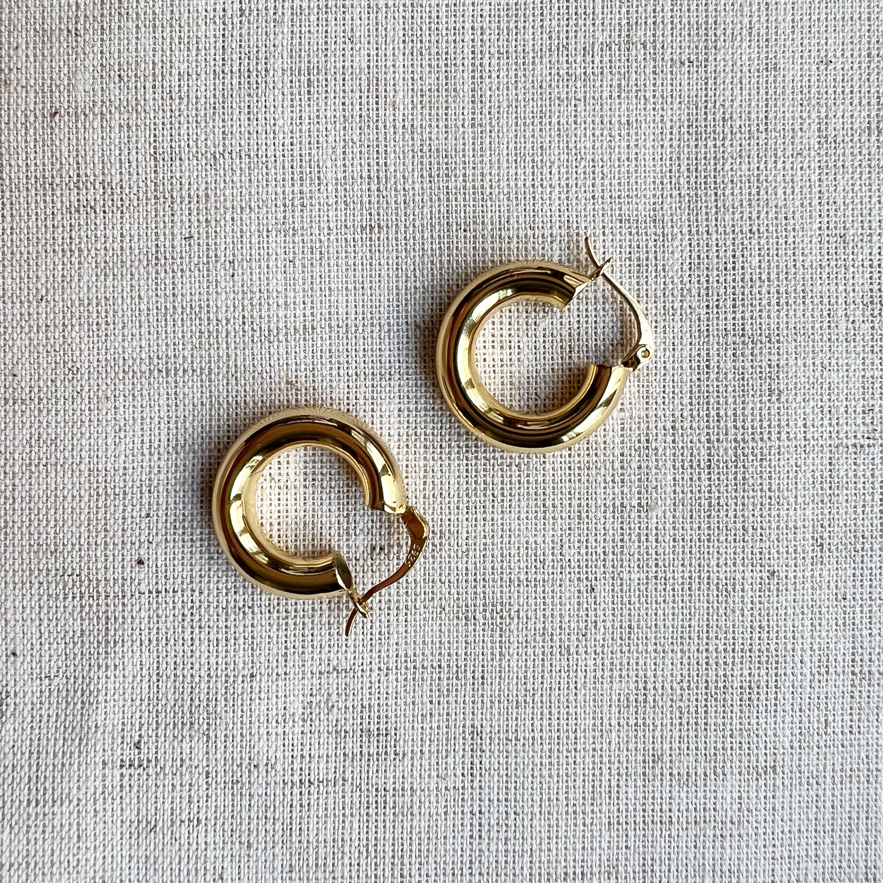 Classic Smooth Round Hoops | Gold