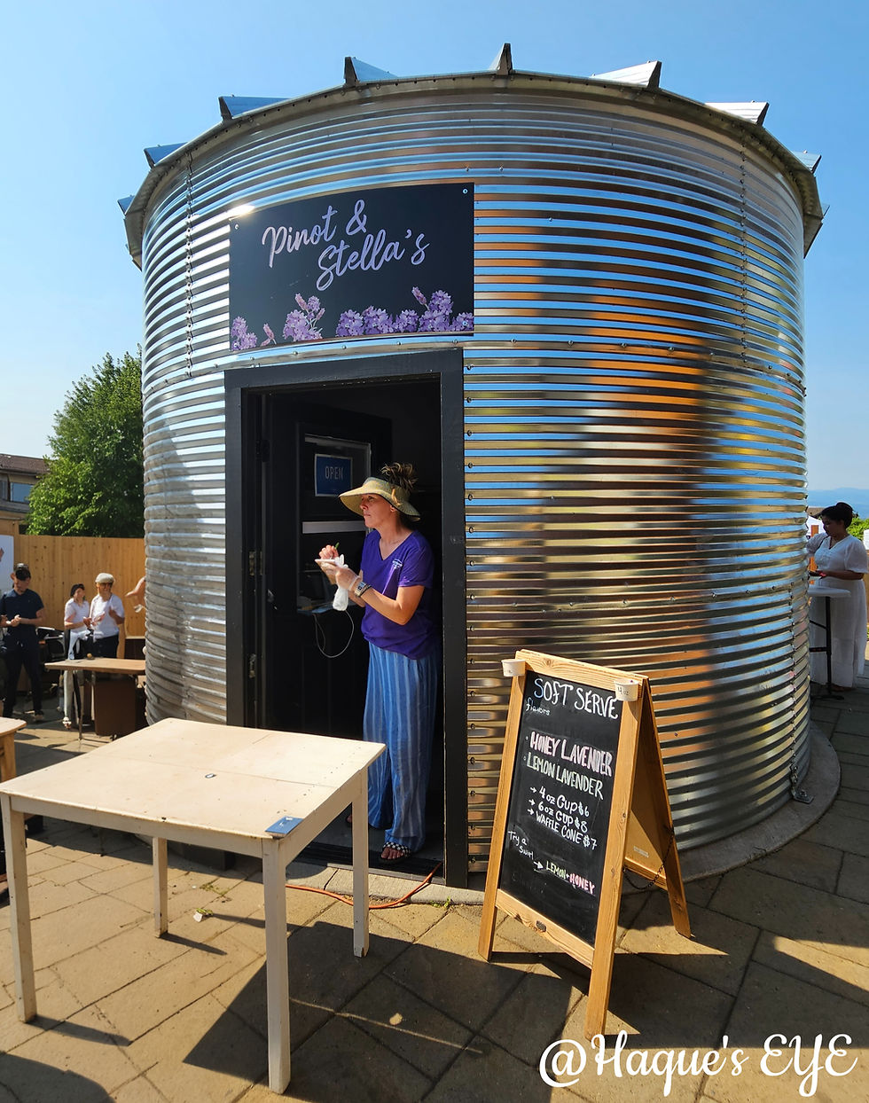 Lavender soft serve + field views = PNW Summer in a cone!