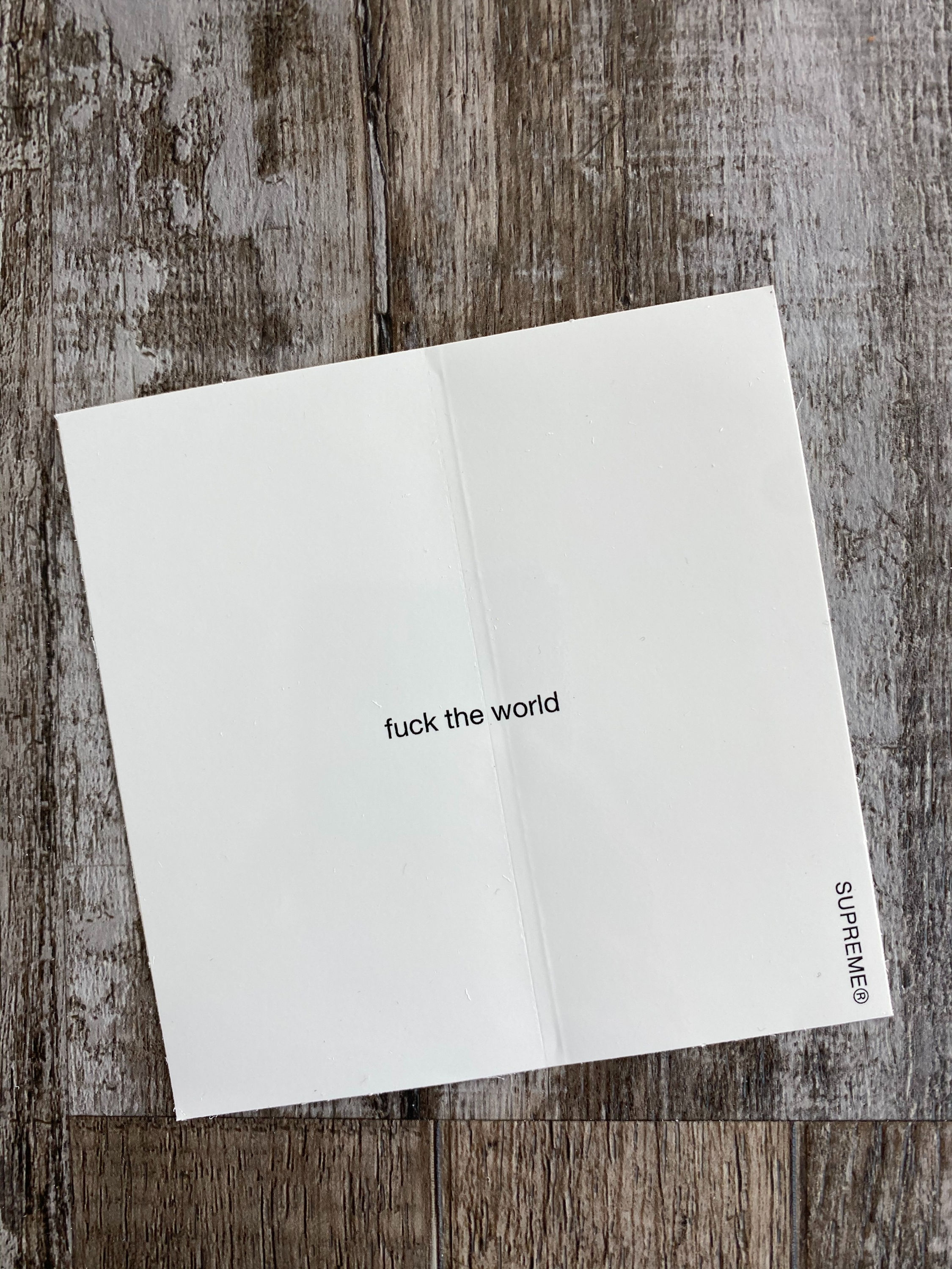 Supreme Fuck the World Large Sticker