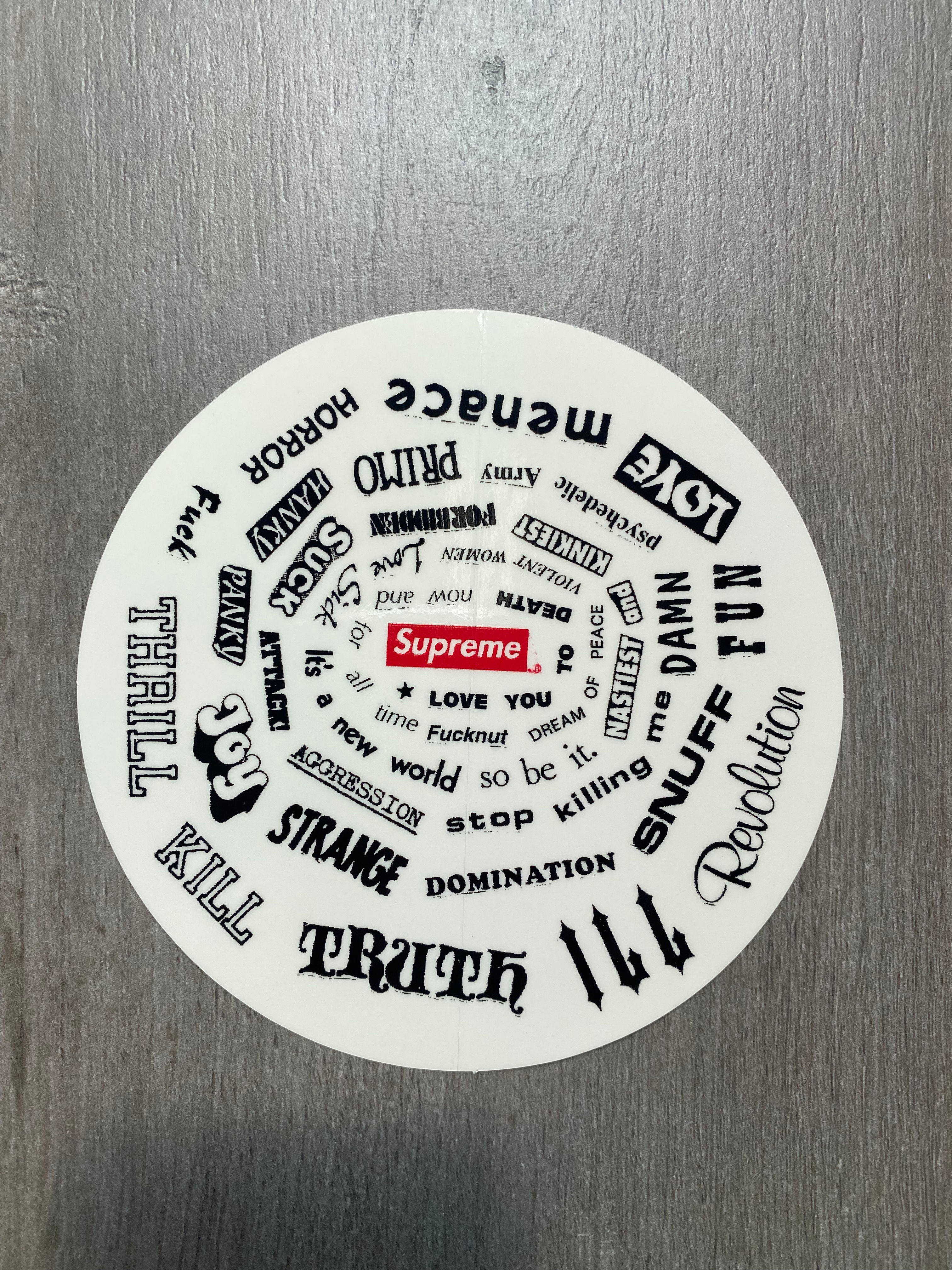 Supreme Spiral Sticker