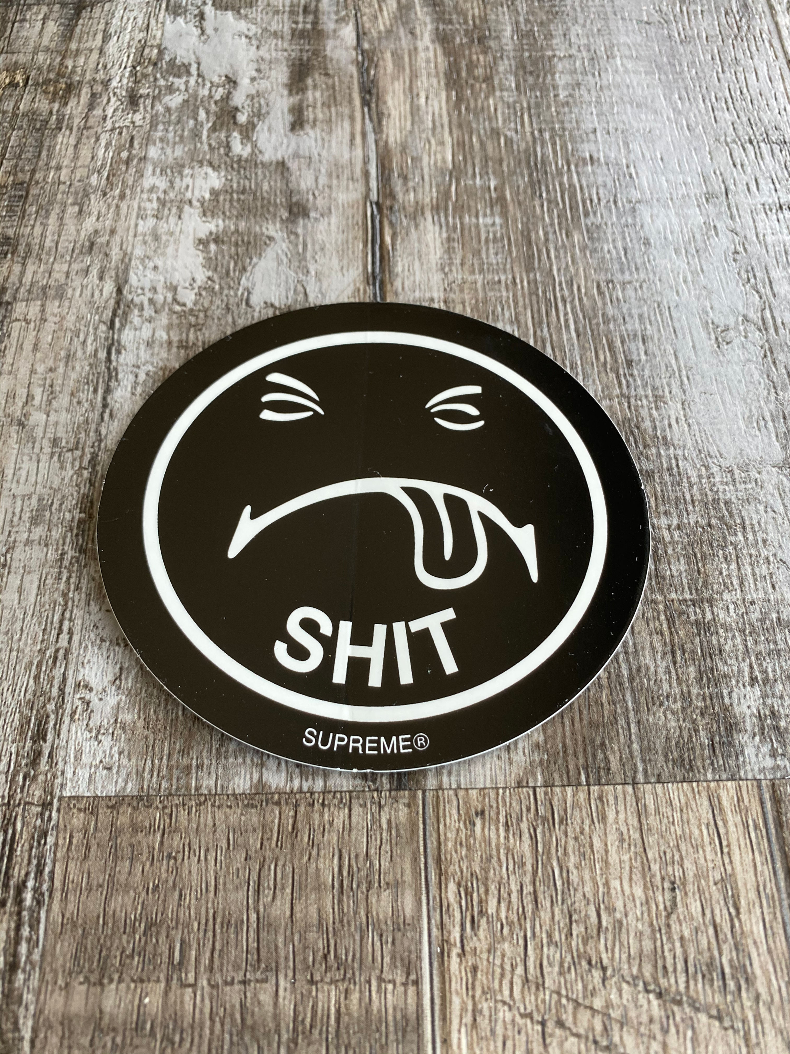Supreme Shit Face Sticker - Black