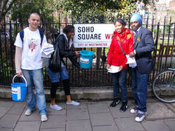 Fund Raising with London Unemployed youths for the film 'Don't Call Back'