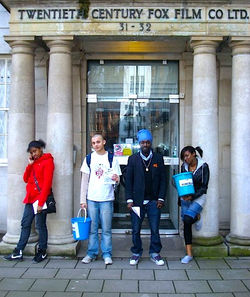Fund Raising with London Unemployed youths for the film 'Don't Call Back'