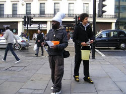 Fund Raising with London Unemployed youths for the film 'Don't Call Back'