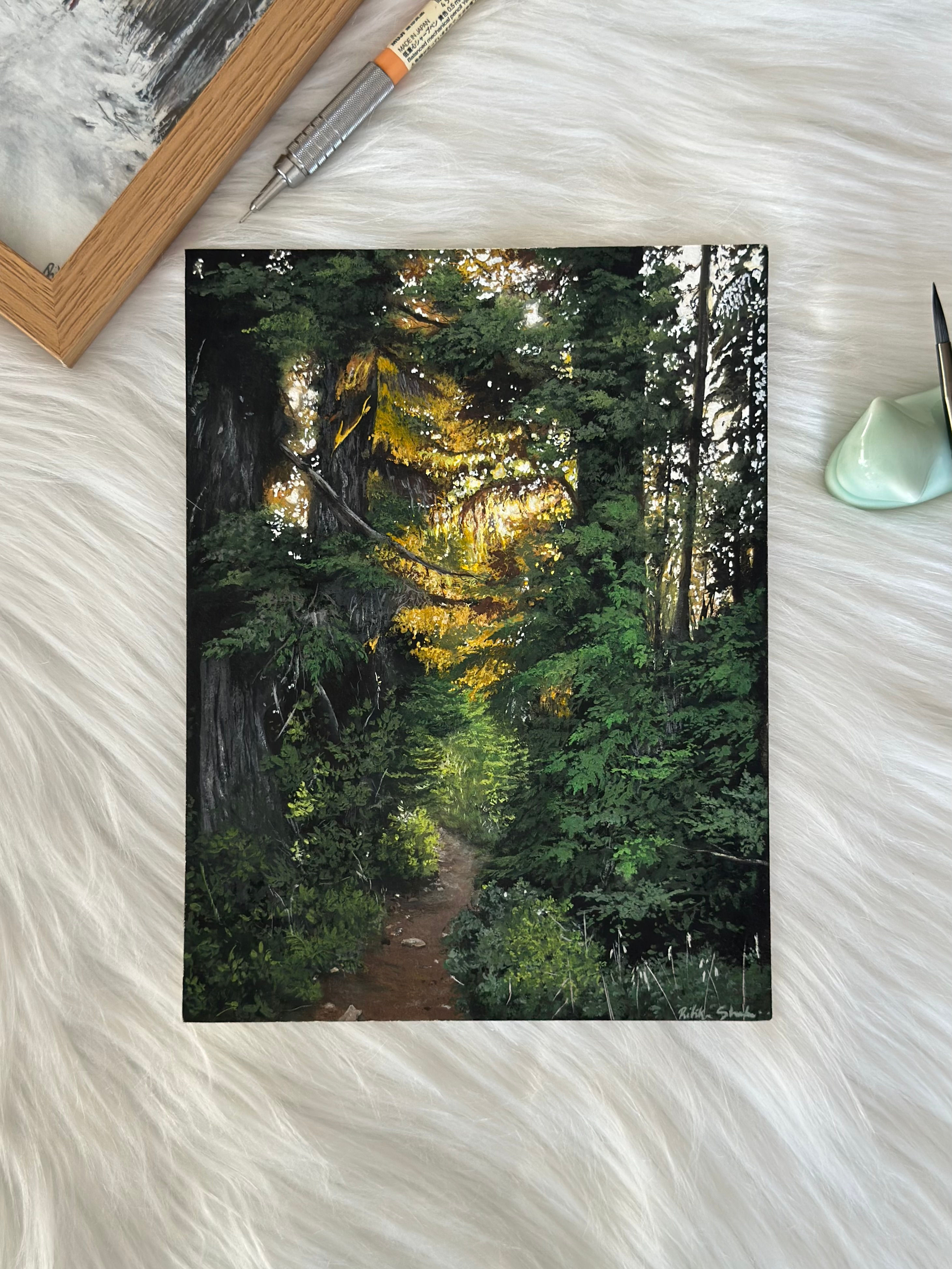 Original Gouache Painting-Where the Light Finds us
