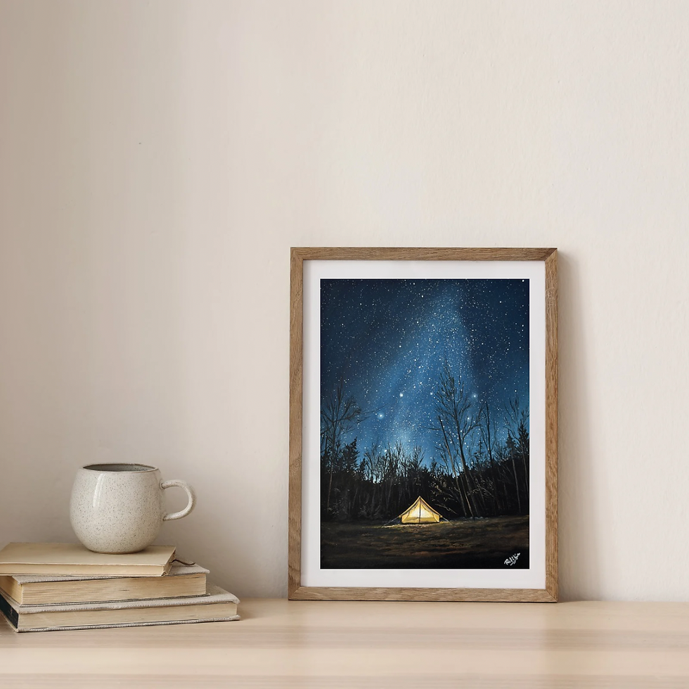 Thumbnail: Original Gouache Artwork- Endless Sky