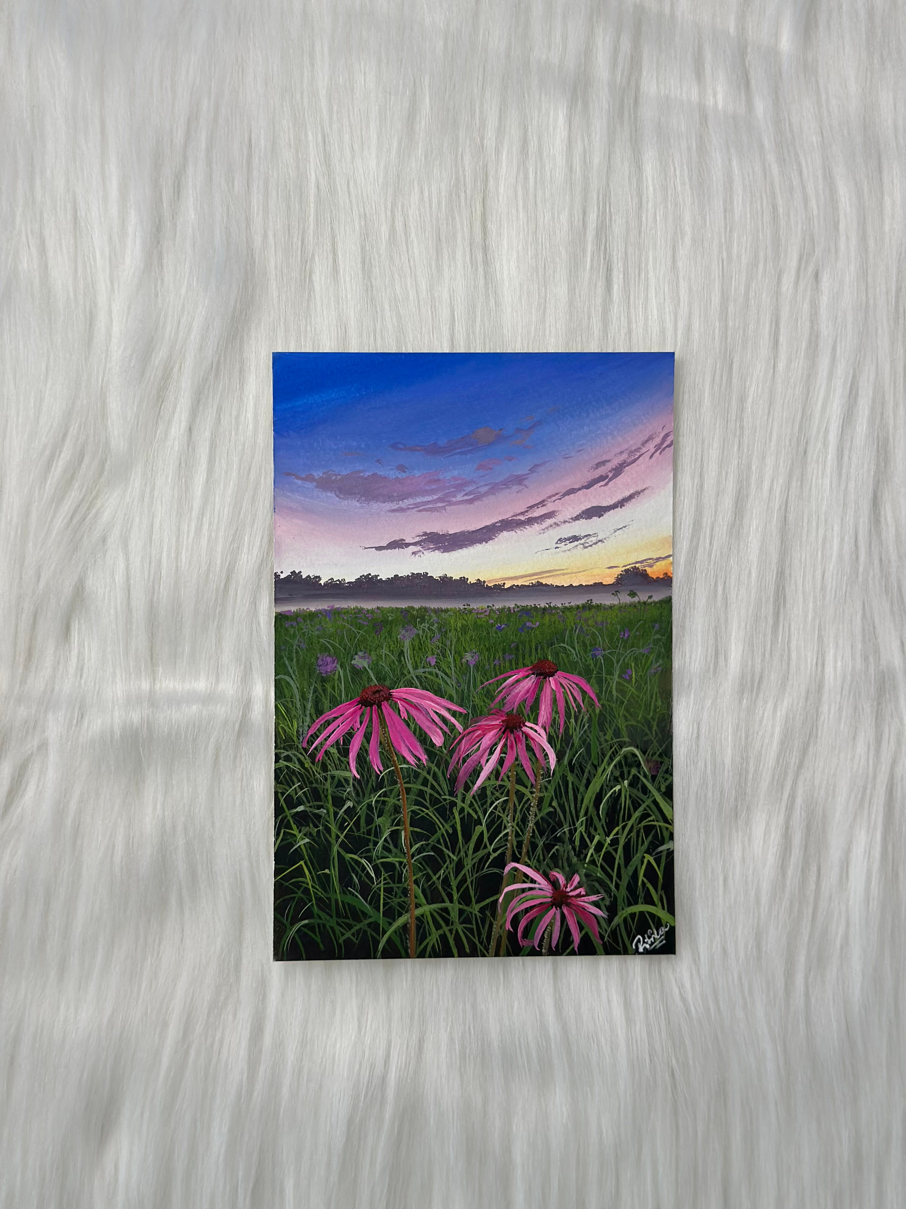 Original Gouache Artwork- Blushed Summer