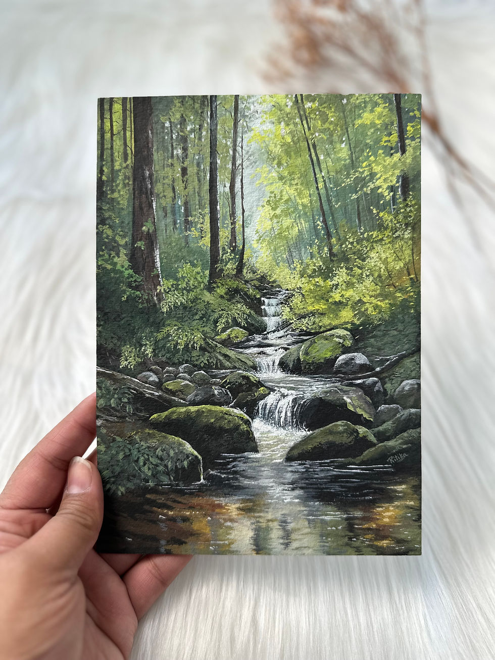 Thumbnail: Original Gouache Artwork- The Gentle Flow