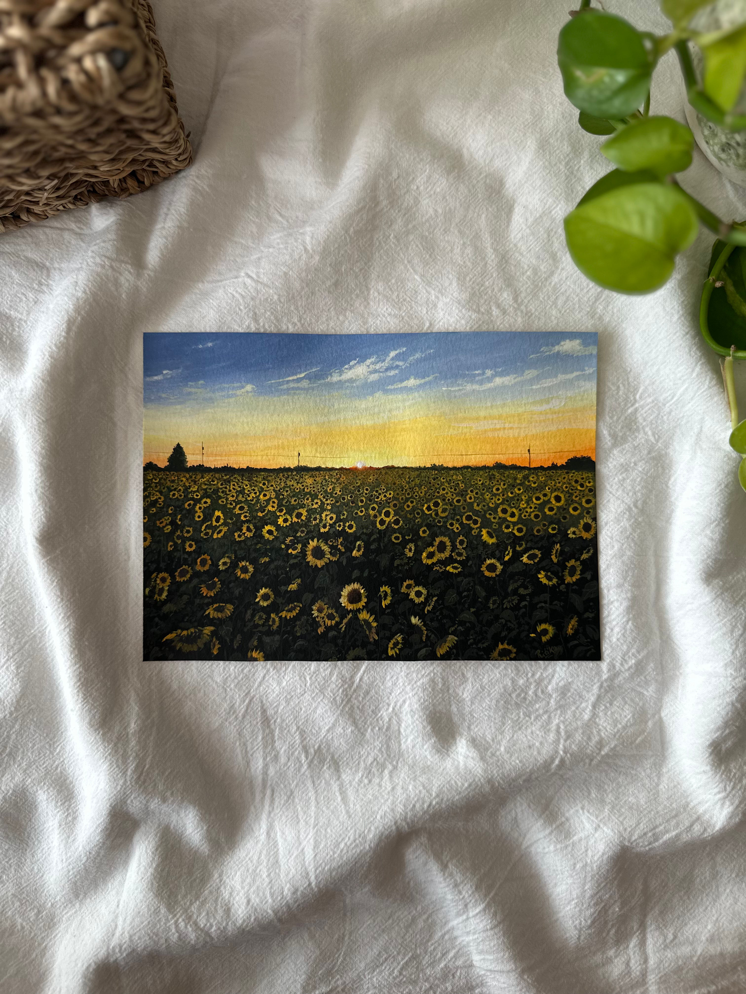 Original Gouache Artwork- A Summer in Yellow