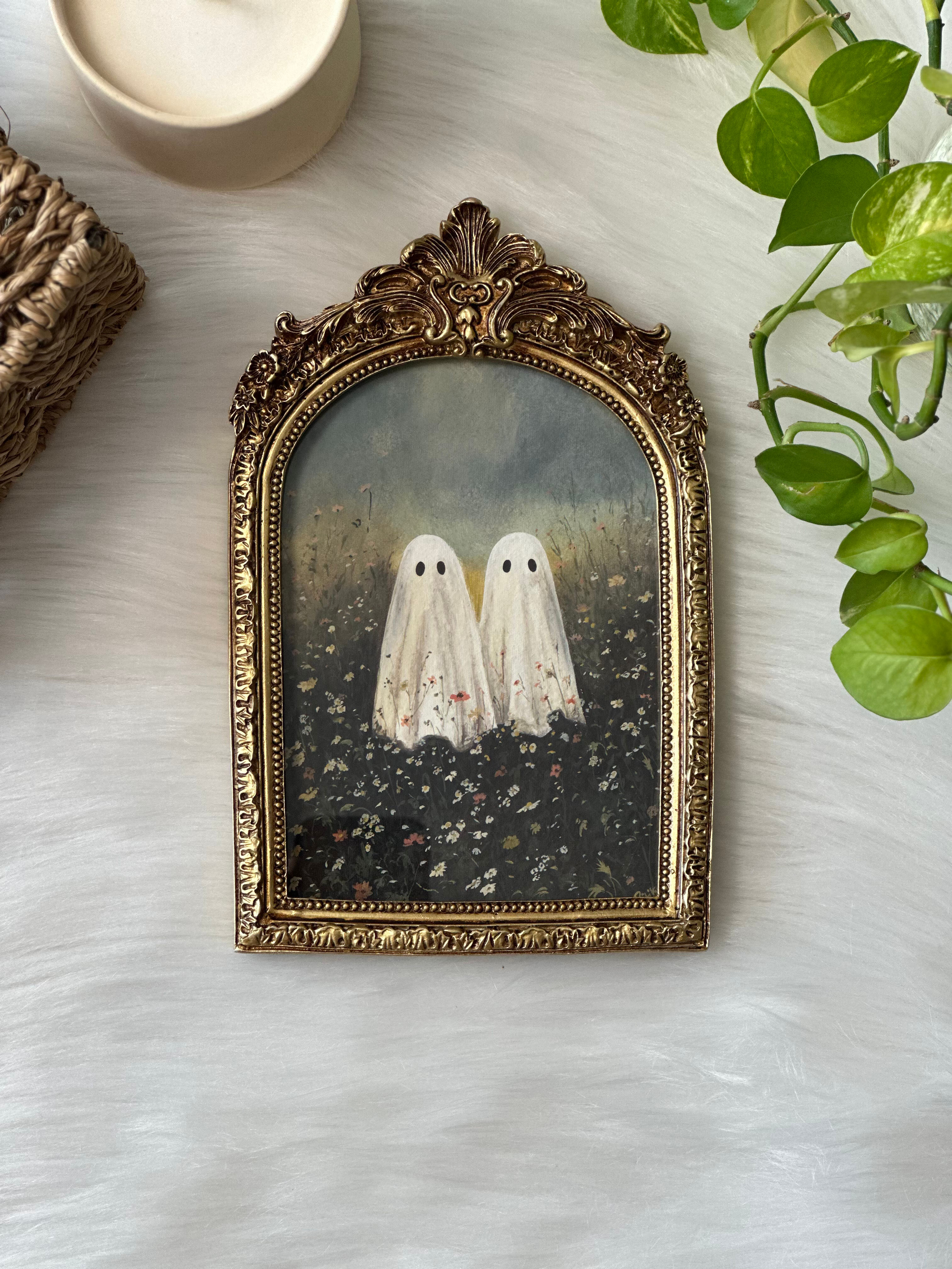 Original Framed Artwork-Two Little Ghosts