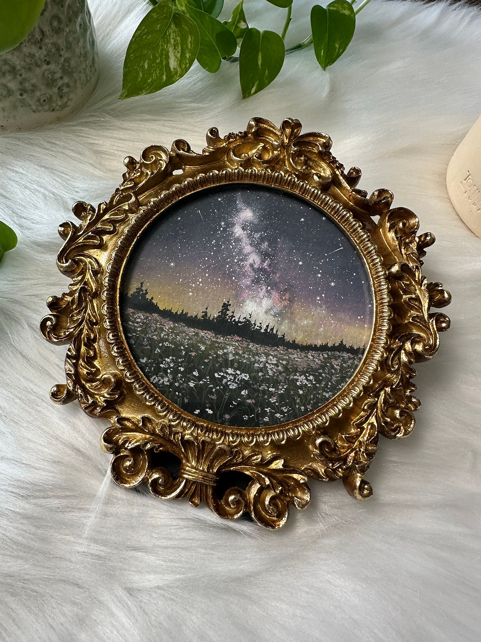 Thumbnail: Original Framed Artwork-Cosmic Meadow