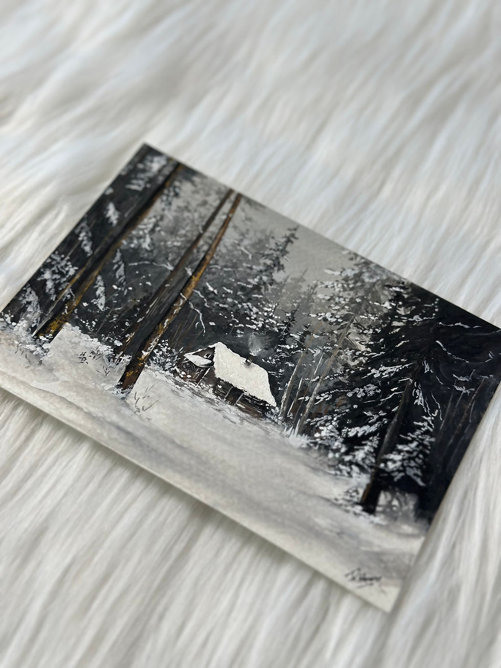 Thumbnail: Original Gouache Artwork-Winter Solitude