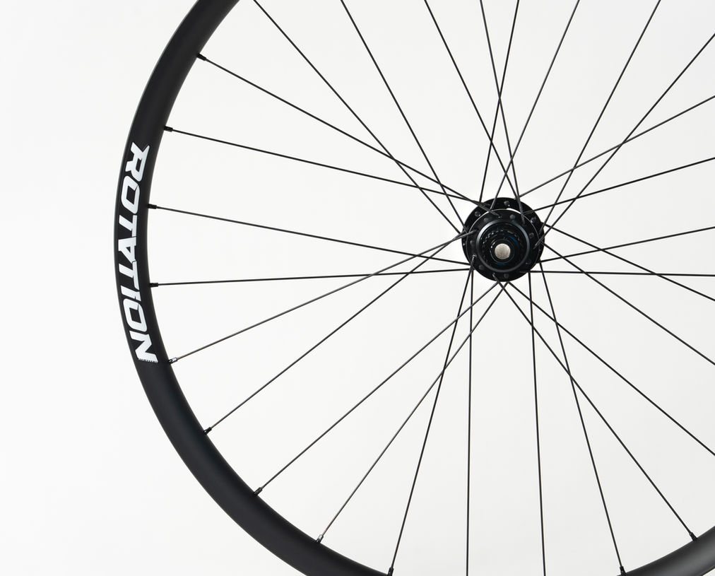 Rotation Engineering wheel product shot with Santa Cruz.