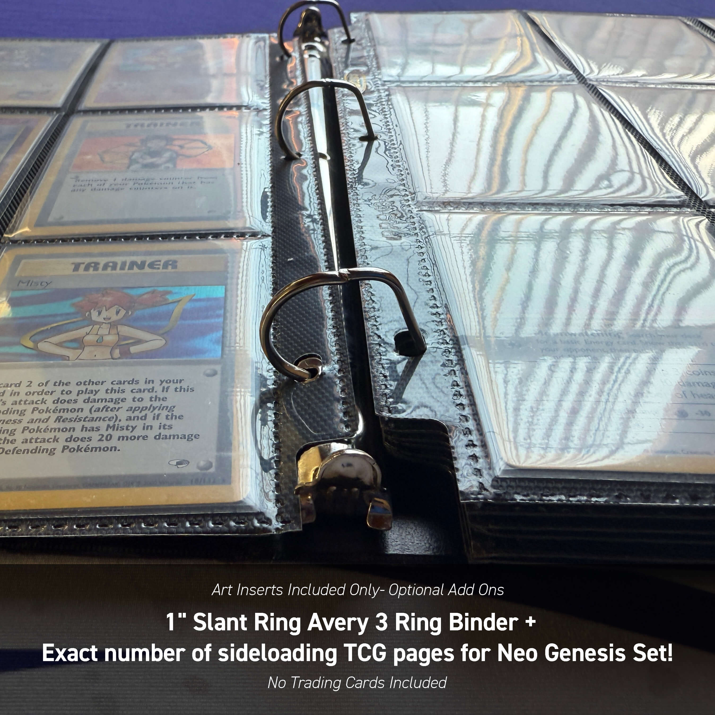 Neo Genesis-Themed TCG Binder with Laminated Inserts – For Vintage