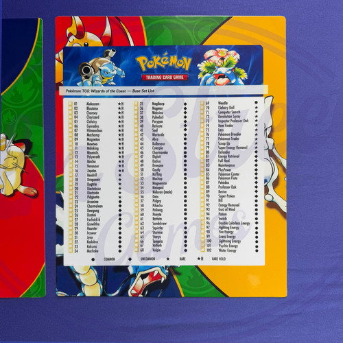 Base Set Pokmon Binder Inserts | Custom 1 Binder for 1999 Pokmon Card Collection Base Set Pokmon Binder Inserts | Custom 1 Binder for 1999 Pokmon Card Collection