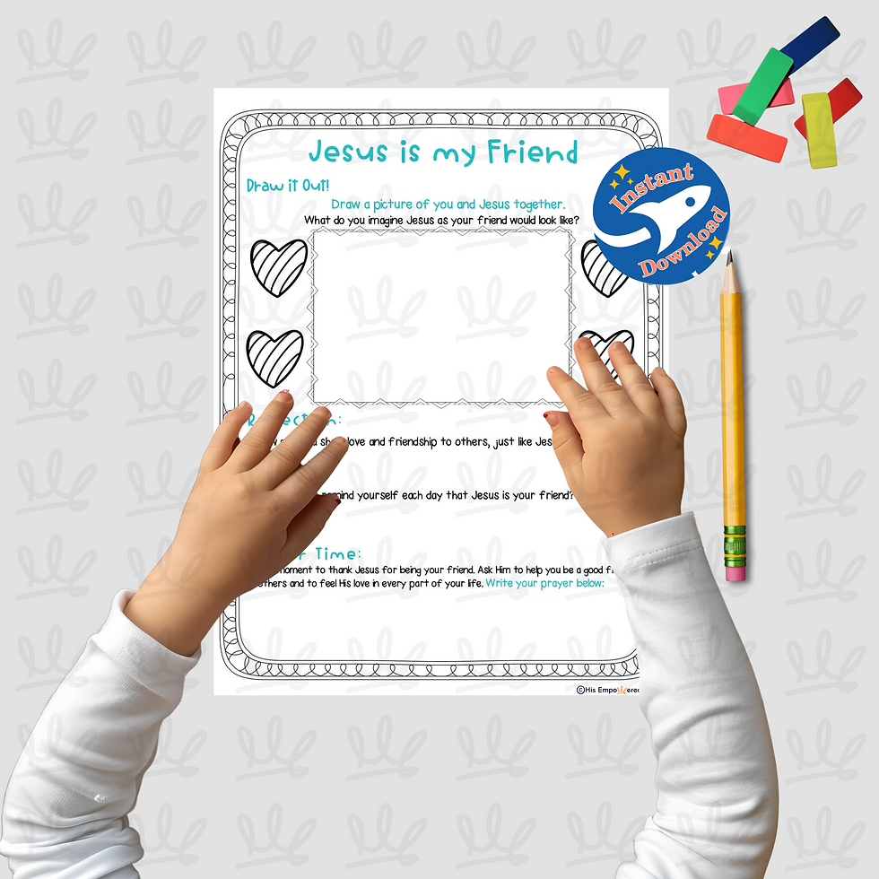 Thumbnail: Jesus is My Friend Activity Sheets for Elementary Kids (DIGITAL)
