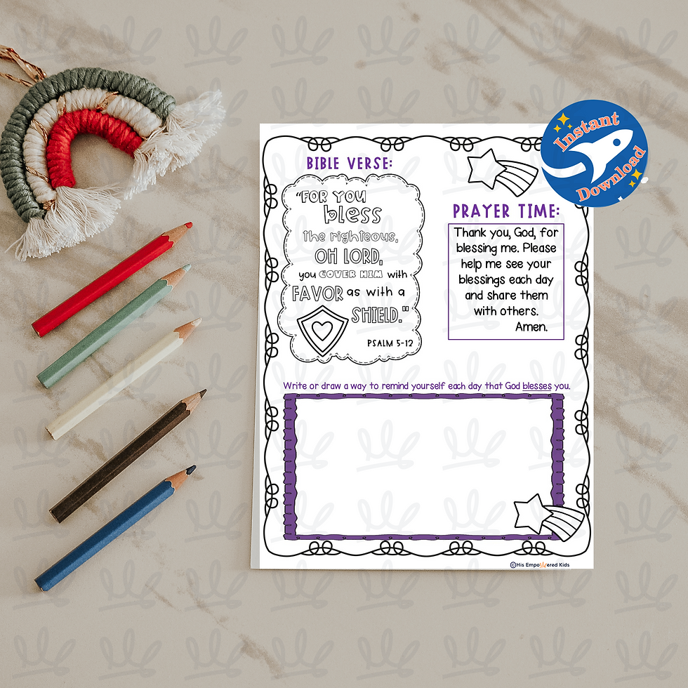 Thumbnail: I Am Blessed By God Activity Set BUNDLE [Preschool and Elementary]