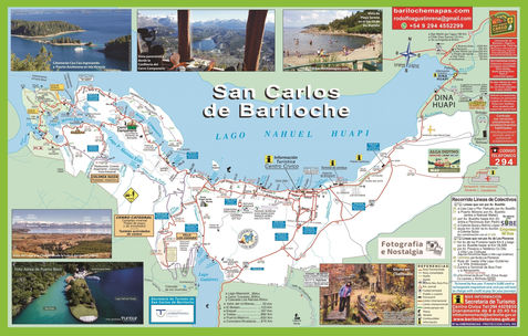 Mapas turísticos de San Carlos de Bariloche, Argentina