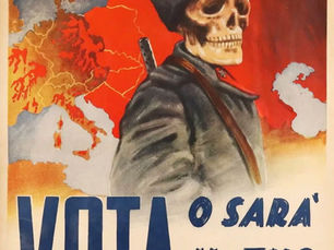 Cartaz de propaganda política "Vota o sarà il tuo padrone", Década de 40, Itália