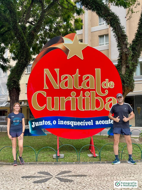 Totem "Natal de Curitiba", Praça Santos Andrade, Curitiba, Paraná, Brasil