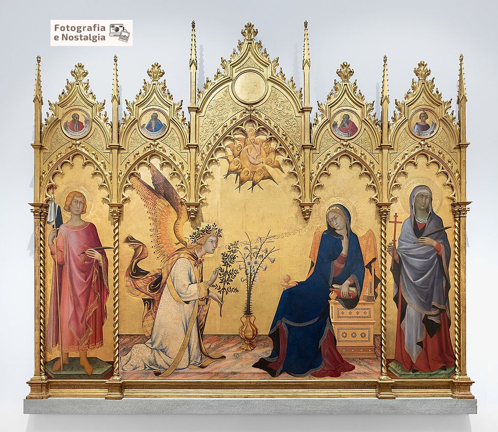 A Anunciação (Annunciation with Saint Margaret and Saint Ansanus) - Simone Martini e Lippo Memmi