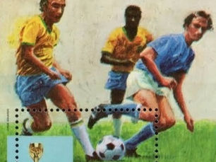 Selo "15 anos da conquista da Taça Jules Rimet", 1985, Correios, Brasil