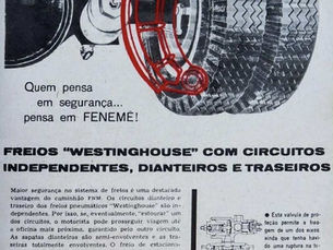 Propaganda "Freios Westinghouse", Fábrica Nacional de Motores / FNM, Brasil