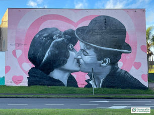 Mural "Charles Chaplin", Jardim Botânico, Curitiba, Paraná, Brasil