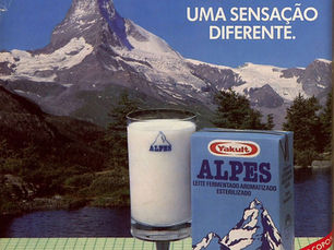 Propaganda "Leite fermentado Alpes", 1988, Yakult, Brasil