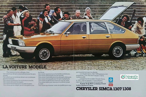 Propaganda "La voiture modele", Chrysler Simca 1307 / 1308", França