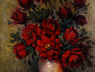 Vaso de porcelana com rosas vermelhas (Vaso de porcelana com rosas vermelhas) - Romualdo Montor