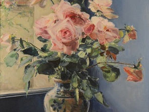Pintura de rosas (Peinture de roses) - Angelina Drumaux