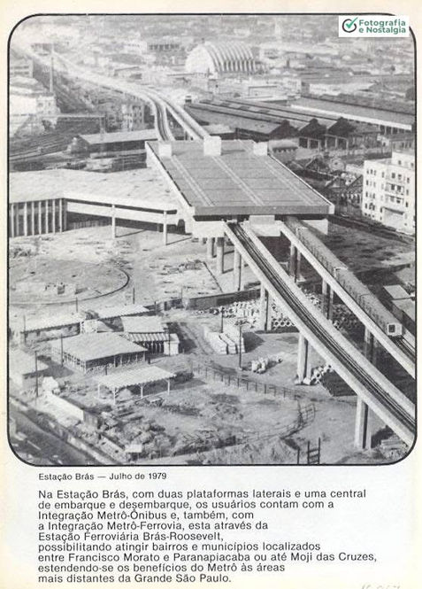 Obras da Estação Brás, 1979, Metrô, São Paulo, Brasil