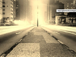 Efeito fotográfico na Avenida Paulista, Década de 80, São Paulo, Brasil