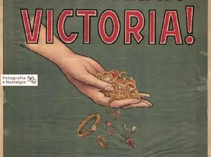 Cartaz de propaganda da Revolução Constitucionalista de 1932, "Dê ouro para a vitória!", Estado de São Paulo, Brasil