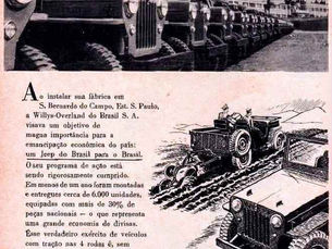 Propaganda "Jeep Willys", 1956, Willys Overland do Brasil S/A, Brasil