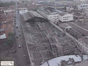 Danos provocados por vendaval, 1994, Cia. Cervejaria Antarctica, Ribeirão Preto, São Paulo, Brasil