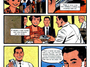 Propaganda "Lâminas Gillette Azul", 1965, Gillette, Brasil