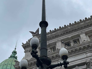 Antigo poste de iluminação, Congreso de la Nación Argentina, Buenos Aires, Argentina