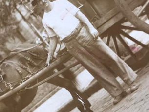 Carroça com vassouras mecânicas do Serviço de Limpeza Pública Municipal, Ribeirão Preto, São Paulo, Brasil