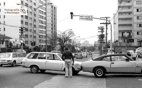 Acidente de trânsito, Década de 70, Avenida Rebouças, São Paulo, Brasil