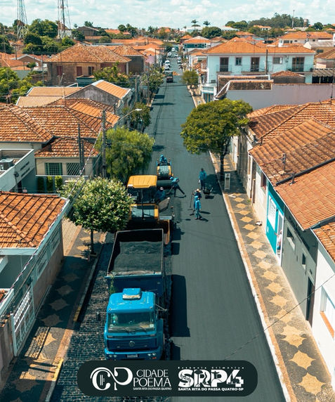 Asfaltamento das ruas com paralelepípedos, 2025, Santa Rita do Passa Quatro, São Paulo, Brasil