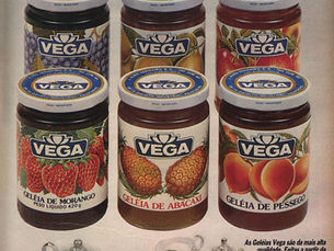 Propaganda "Geléias Vega", 1983, J. Alves Veríssimo S/A, Brasil