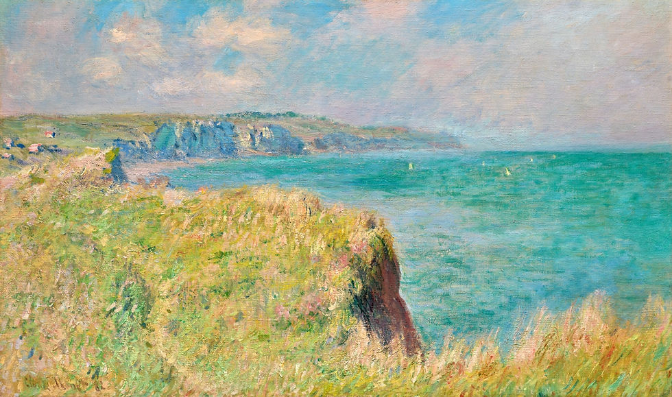 Borda das falésias em Pourville, França (Bord des falaises à Pourville) - Claude Monet