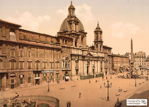 Roma Piazza Navona, 1890-1900, Roma, Itália