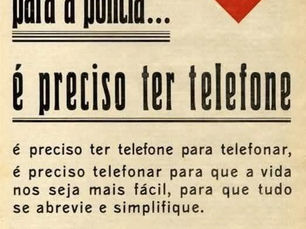 Propaganda "Para telefonar para a polícia... É preciso ter telefone", The Anglo Portuguese Telephone, Lisboa, Portugal