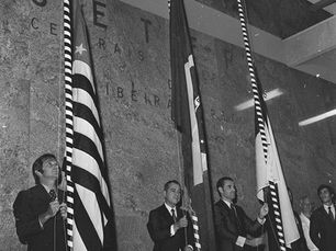 Inauguração do edifício-sede da Ceterp / Centrais Telefônicas de Ribeirão Preto, 1973, Ribeirão Preto, São Paulo, Brasil