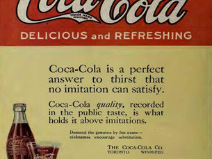 Propaganda "Drink Coca-Cola", 1919, Coca-Cola, Canadá
