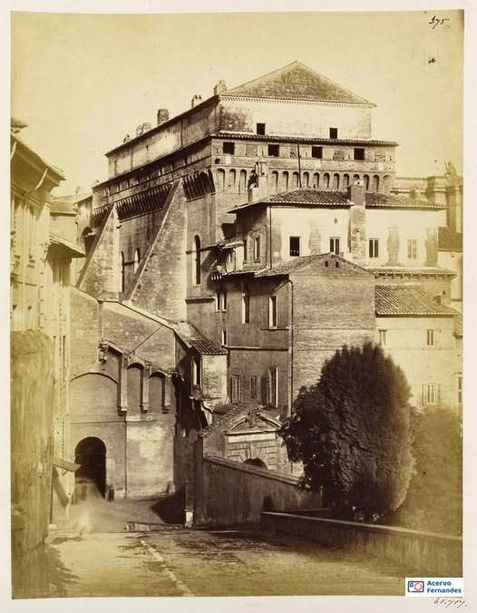 Vista do exterior da Capela Sistina, Circa 1864-1868, Roma, Itália / Atual Cidade do Vaticano, Vaticano