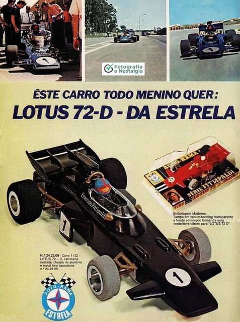 Propaganda "Lotus 72-D - Série Fittipaldi", Brinquedos Estrela, Brasil